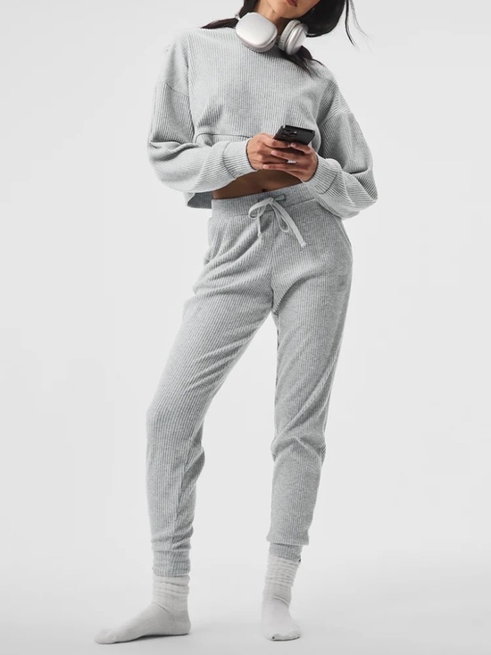 alo Pants - Muse Sweatpants, Heather Grey, Alo, Size XS